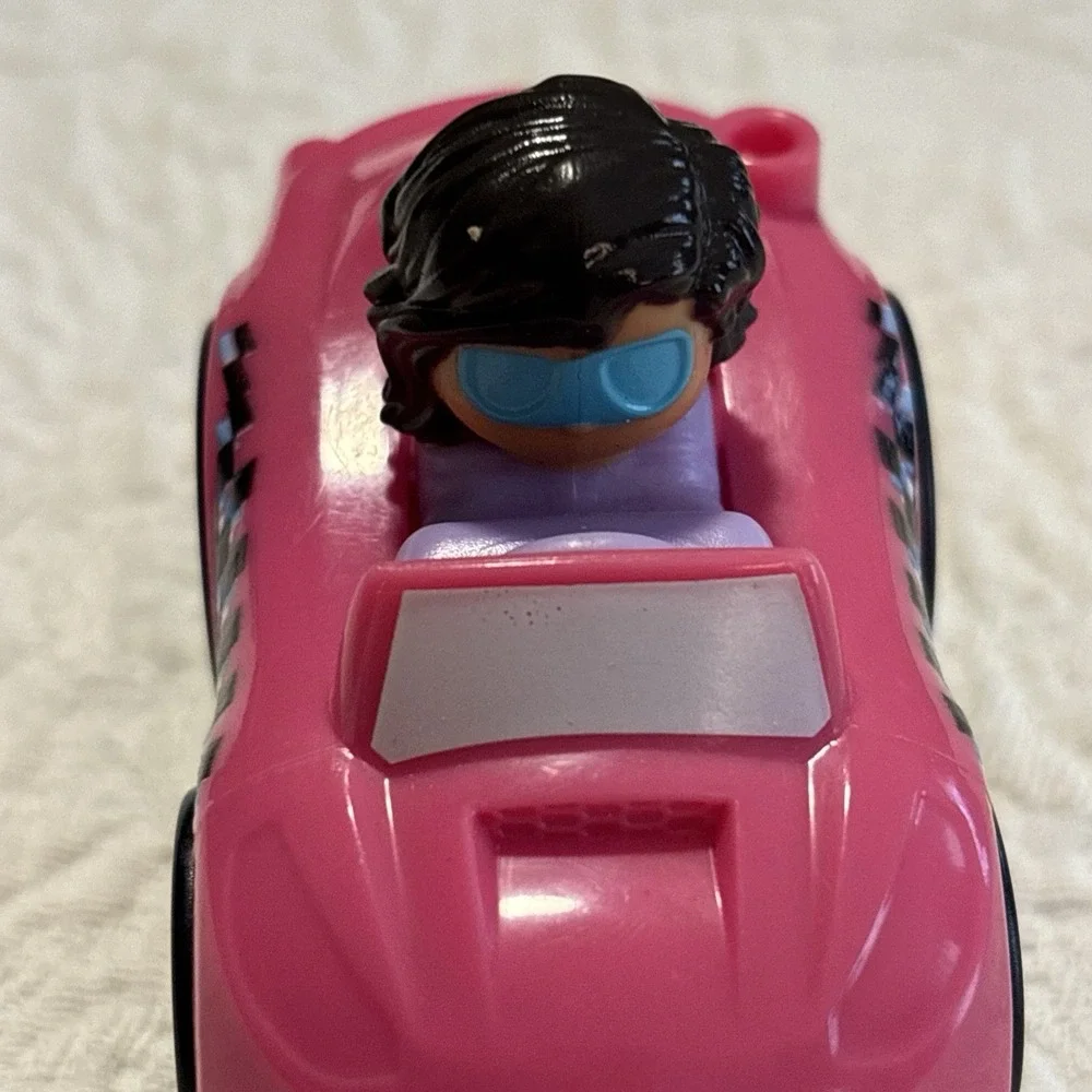 2019 Fisher Price Little People Wheelies Car Girl Pink Purple
